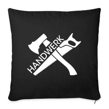 Handwerk Symbol Logo Axt Säge Werkzeuge Firma Team - Sofakissenbezug 45 x 45 cm - Schwarz - Vorne