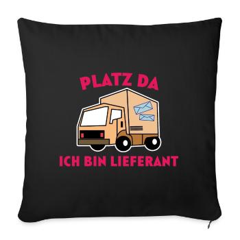 Énoncé de carrière du bourreau de travail du travail du fournisseur - Housse de coussin décorative 45 x 45 cm - noir - Devant
