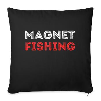 MAGNET FISHING METAL WORDS - Sofa pillowcase 17,3'' x 17,3'' (45 x 45 cm) - black - Front