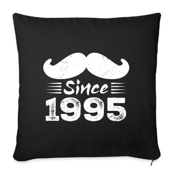 Geschenk zum 29. Jubiläum - Vintage 1995 Schnurrbart - Sofakissenbezug 45 x 45 cm - Schwarz - Vorne