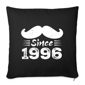 Geschenk zum 28. Geburtstag - Vintage 1996 Schnurrbart - Sofakissenbezug 45 x 45 cm - Schwarz - Vorne