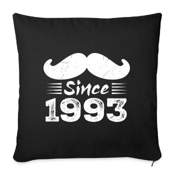 Geschenk zum 31. Geburtstag - Vintage 1993 Schnurrbart - Sofakissenbezug 45 x 45 cm - Schwarz - Vorne