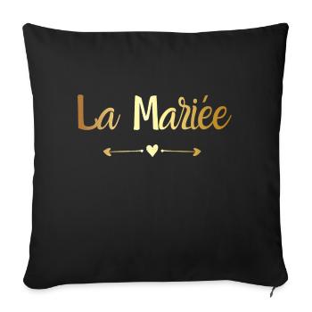 The Golden Bride - Gift The Bride - Sofa pillowcase 17,3'' x 17,3'' (45 x 45 cm) - black - Front