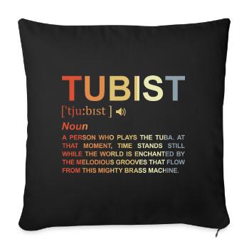 Tubist Definition - Sofa pillowcase 17,3'' x 17,3'' (45 x 45 cm) - black - Front