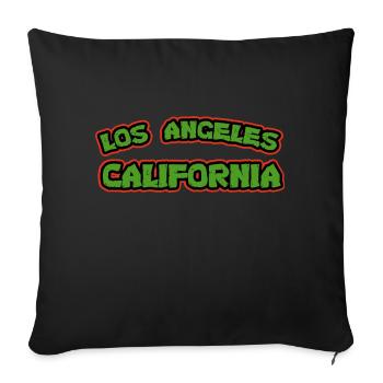 Los Angeles California - Sofa pillowcase 17,3'' x 17,3'' (45 x 45 cm) - black - Front