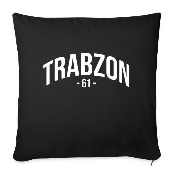 61 Trabzon Turquie Turquie Cadeau Vacances TR Türk - Housse de coussin décorative 45 x 45 cm - noir - Devant