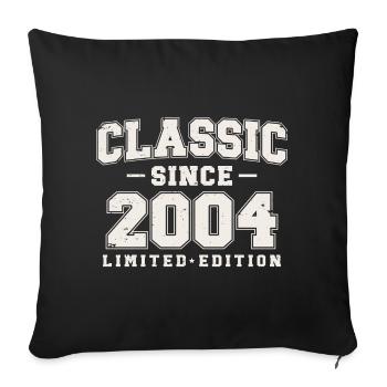 Classique Depuis 2004 Vintage Vintage Anniversaire - Housse de coussin décorative 45 x 45 cm - noir - Devant