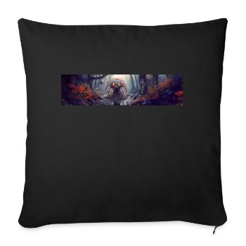 apocalypse world after mankind giant spider mutant - Sofa pillowcase 17,3'' x 17,3'' (45 x 45 cm) - black - Front