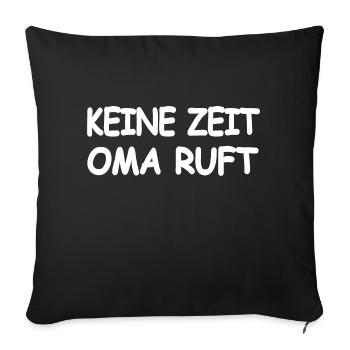 Oma - Sofakissenbezug 45 x 45 cm - Schwarz - Vorne