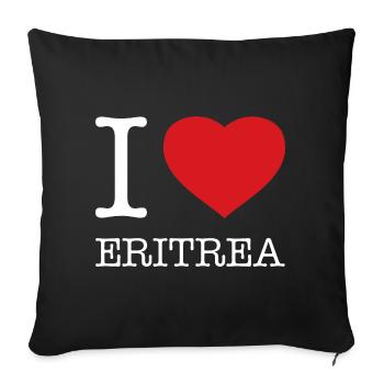 I LOVE ERITREA - Sofa pillowcase 17,3'' x 17,3'' (45 x 45 cm) - black - Front