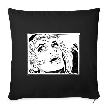 34 Girl - Sofa pillowcase 17,3'' x 17,3'' (45 x 45 cm) - black - Front
