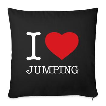 I LOVE JUMPING - Sofakissenbezug 45 x 45 cm - Schwarz - Vorne