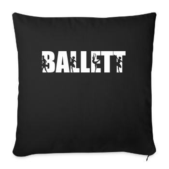 ballet - Sofa pillowcase 17,3'' x 17,3'' (45 x 45 cm) - black - Front