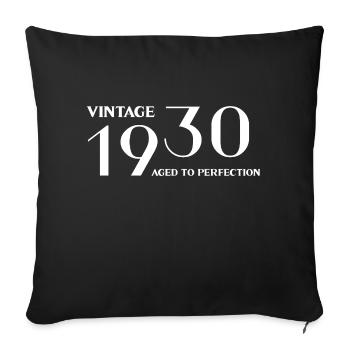Vintage 1930 aged to perfection - Housse de coussin décorative 45 x 45 cm - noir - Devant