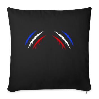 Griffes France 2 - Housse de coussin décorative 45 x 45 cm - noir - Devant