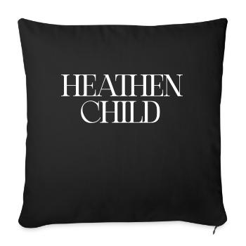 Heathen Child Aesthetic Gothic Rebellious - Sofa pillowcase 17,3'' x 17,3'' (45 x 45 cm) - black - Front