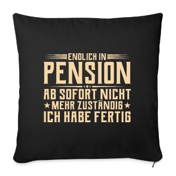 Pension Plus responsable - Retraité - Housse de coussin décorative 45 x 45 cm - noir - Devant