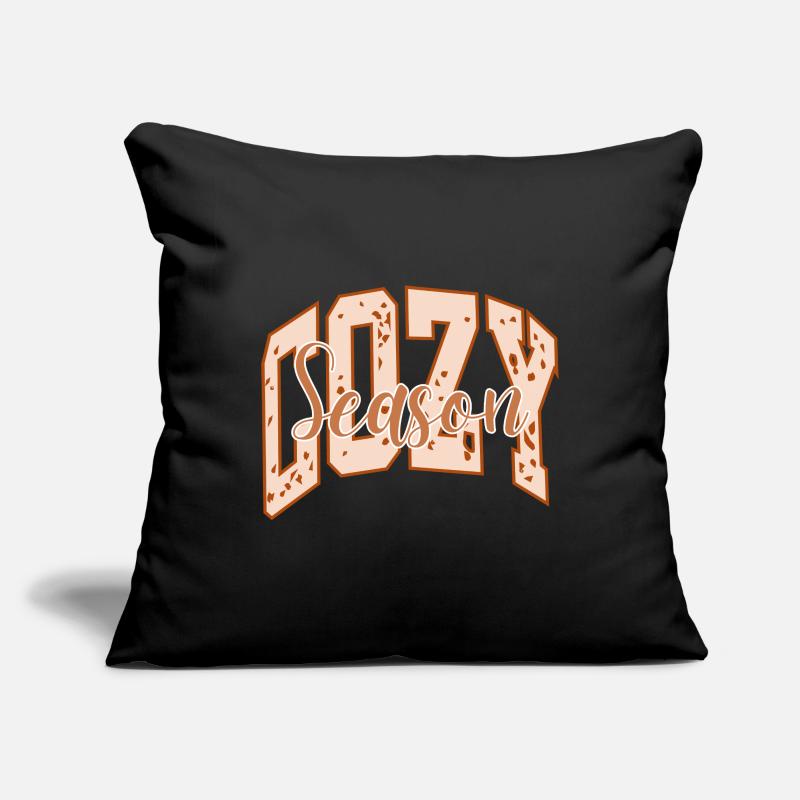 Cozy season exploded pattern and bold typography Sofa pillowcase 17,3'' x 17,3'' (45 x 45 cm)