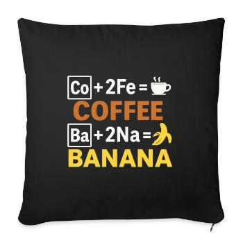 Coffee Banana Equation - Sofa pillowcase 17,3'' x 17,3'' (45 x 45 cm) - black - Front