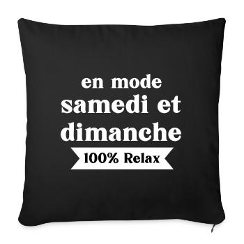 In Saturday Sunday mode - Sofa pillowcase 17,3'' x 17,3'' (45 x 45 cm) - black - Front