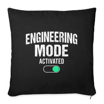 Génie mécanique Ingénieur mécanique - Housse de coussin décorative 45 x 45 cm - noir - Devant