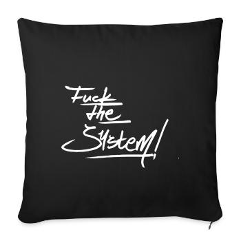 F t S - Sofa pillowcase 17,3'' x 17,3'' (45 x 45 cm) - black - Front