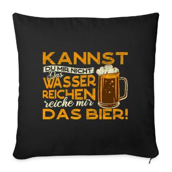 Can't you hold a candle to me, beer humor - Sofa pillowcase 17,3'' x 17,3'' (45 x 45 cm) - black - Front