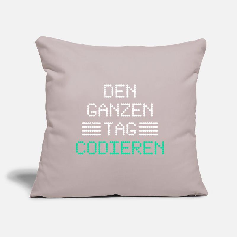 Nerd Computer CODING ALL DAY FUNNY Sofa pillowcase 17,3'' x 17,3'' (45 x 45 cm)