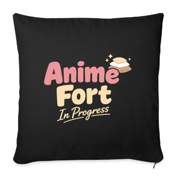 Anime-hausmensch Cuddly Weeb - Housse de coussin décorative 45 x 45 cm - noir - Devant