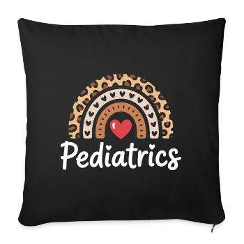 Pediatrics Rainbow Heart - Sofa pillowcase 17,3'' x 17,3'' (45 x 45 cm) - black - Front