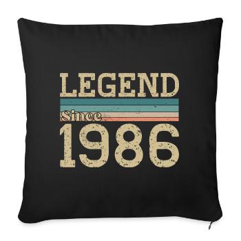 Legend since 1986 Anniversary 1986 Vintage - Sofa pillowcase 17,3'' x 17,3'' (45 x 45 cm) - black - Front