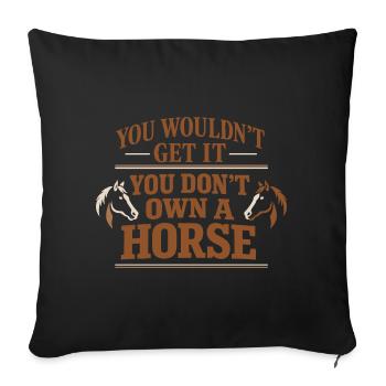 Horse People Equestrian Identity Barn - Sofakissenbezug 45 x 45 cm - Schwarz - Vorne