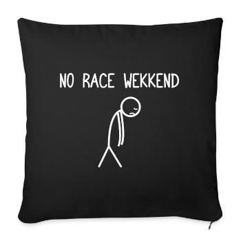 Pas de week-end de course, amateur de voitures, mécanicien de voitures - Housse de coussin décorative 45 x 45 cm - noir - Devant