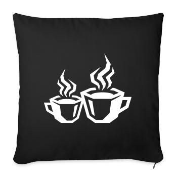 Symbole du café Café - Housse de coussin décorative 45 x 45 cm - noir - Devant