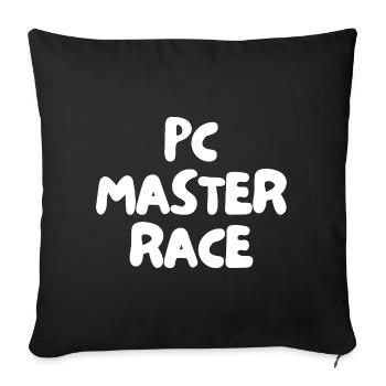 pc master race - Sofa pillowcase 17,3'' x 17,3'' (45 x 45 cm) - black - Front