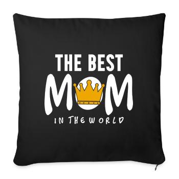 The Best Mom In The World Royal Crown Queen Art - Sofa pillowcase 17,3'' x 17,3'' (45 x 45 cm) - black - Front