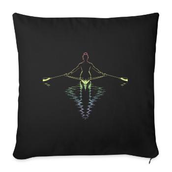 Aviron - Housse de coussin décorative 45 x 45 cm - noir - Devant
