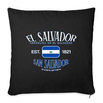 El Salvador Republic Flag El Salvador 1821 - Sofa pillowcase 17,3'' x 17,3'' (45 x 45 cm) - black - Front