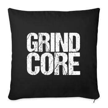 GrindCore Grunge Typography - Sofa pillowcase 17,3'' x 17,3'' (45 x 45 cm) - black - Front
