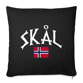 Norway Vacation Norge Fjords Travel Scandinavian - Sofa pillowcase 17,3'' x 17,3'' (45 x 45 cm) - black - Front