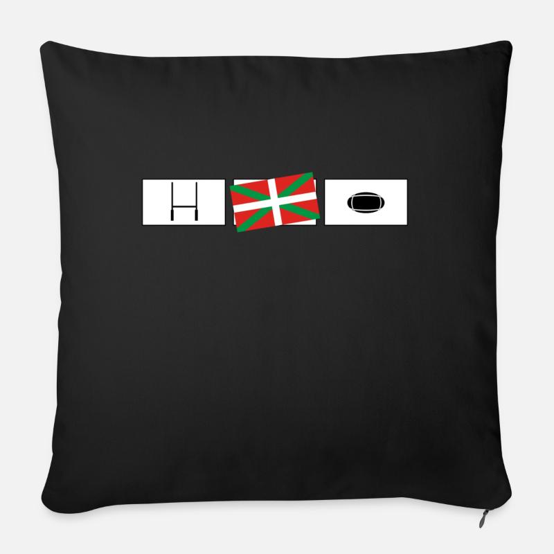 rugby - Housse de coussin décorative 45 x 45 cm - noir