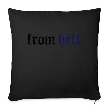 from hell_vec_2 en - Sofa pillowcase 17,3'' x 17,3'' (45 x 45 cm) - black - Front