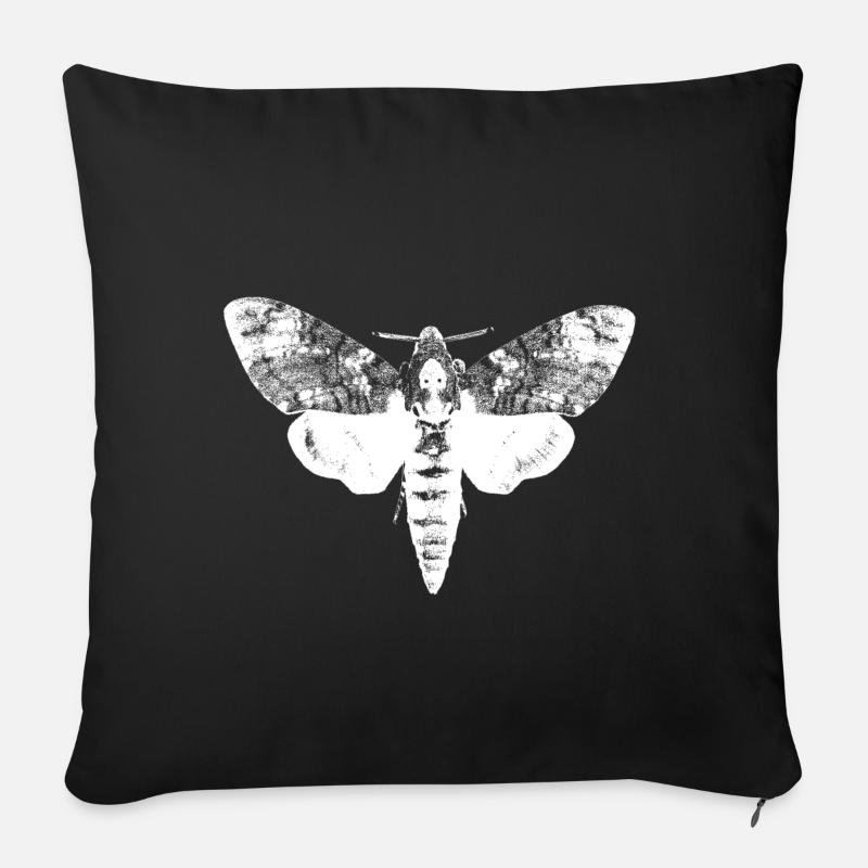 Sphinx tête de mort de négatifs noir - Housse de coussin décorative 45 x 45 cm - noir