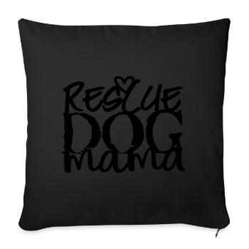 Rettungshund Mama 2 - Sofakissenbezug 45 x 45 cm - Schwarz - Vorne