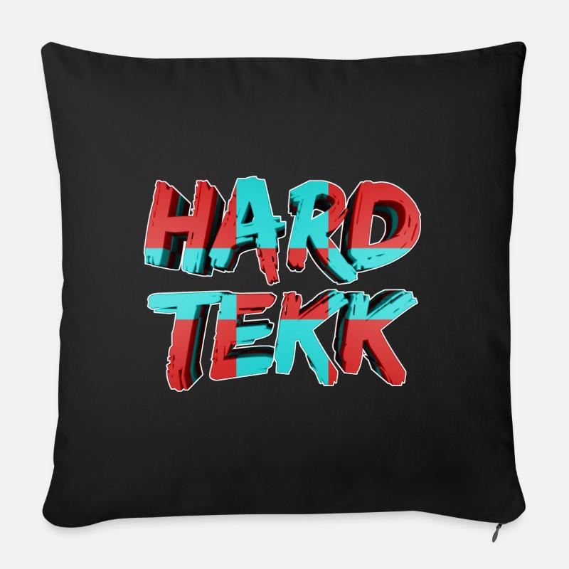 HardTekk 3D Schriftzug 004 - Sofakissenbezug 45 x 45 cm - Schwarz