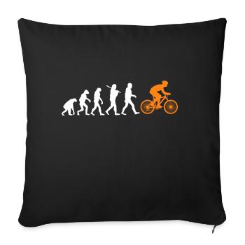 frais Evolution Cycliste Cyclisme Cadeau - Housse de coussin décorative 45 x 45 cm - noir - Devant