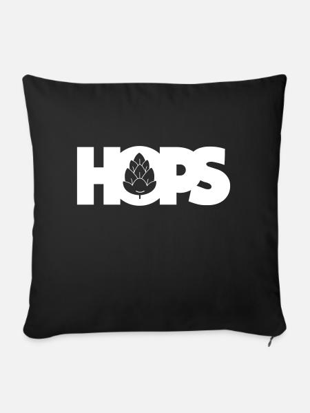 hops - Sofakissenbezug 45 x 45 cm - Schwarz