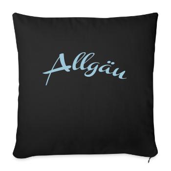 Allgäu - Sofakissenbezug 45 x 45 cm - Schwarz - Vorne