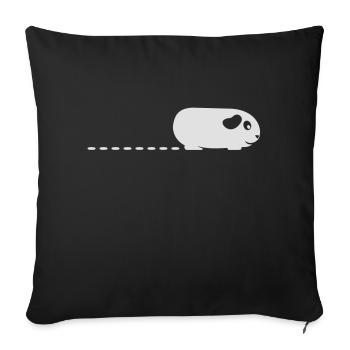 Caca Guinée Pig - Housse de coussin décorative 45 x 45 cm - noir - Devant