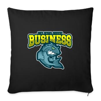 Fishy Business - Sofa pillowcase 17,3'' x 17,3'' (45 x 45 cm) - black - Front